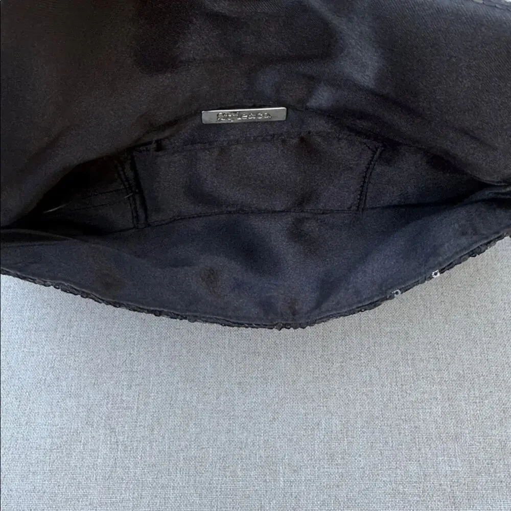Style & Co Elegant Black Sequin Clutch Bag
